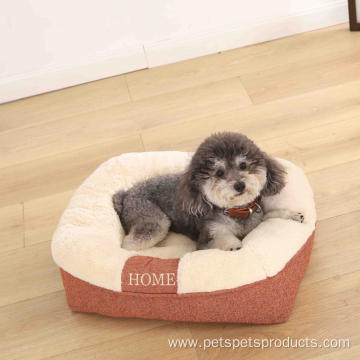 Pet Sofa Thick Soft Pv Plush Dog Bed